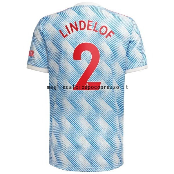 NO.2 Lindelof Seconda Maglia Manchester United 2021 2022 Blu
