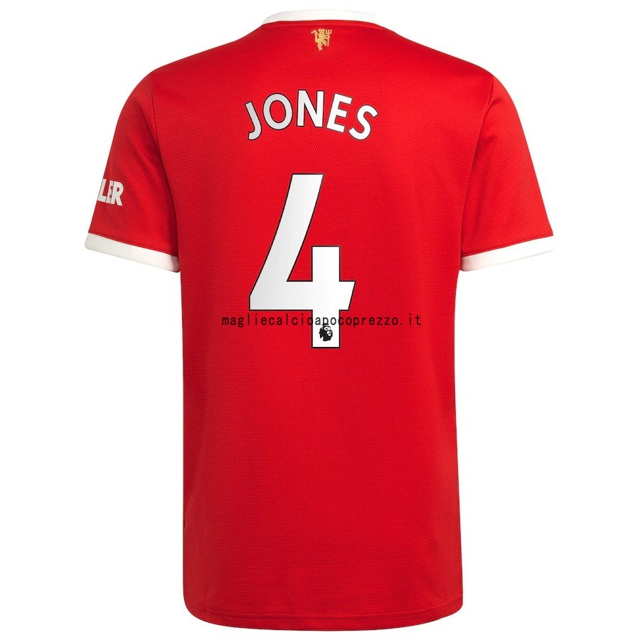 NO.4 Jones Prima Maglia Manchester United 2021 2022 Rosso