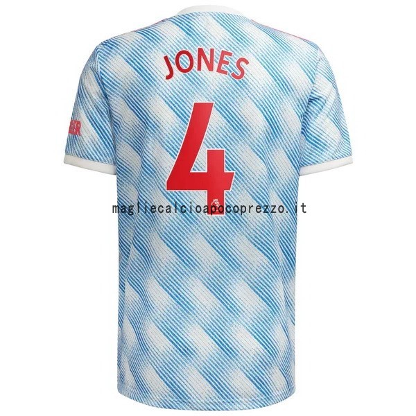 NO.4 Jones Seconda Maglia Manchester United 2021 2022 Blu
