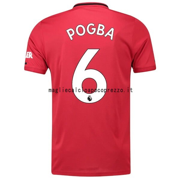 NO.6 Pogba Prima Maglia Manchester United 2019 2020 Rosso