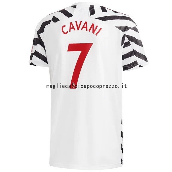 NO.7 Cavani Terza Maglia Manchester United 2020 2021 Bianco
