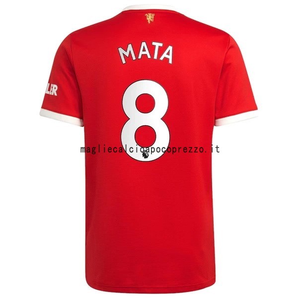 NO.8 Mata Prima Maglia Manchester United 2021 2022 Rosso
