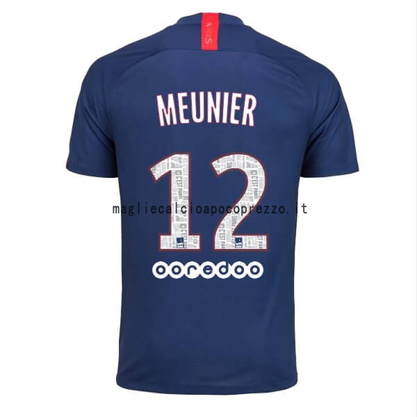 NO.12 Meunier Prima Maglia Paris Saint Germain 2019 2020 Blu