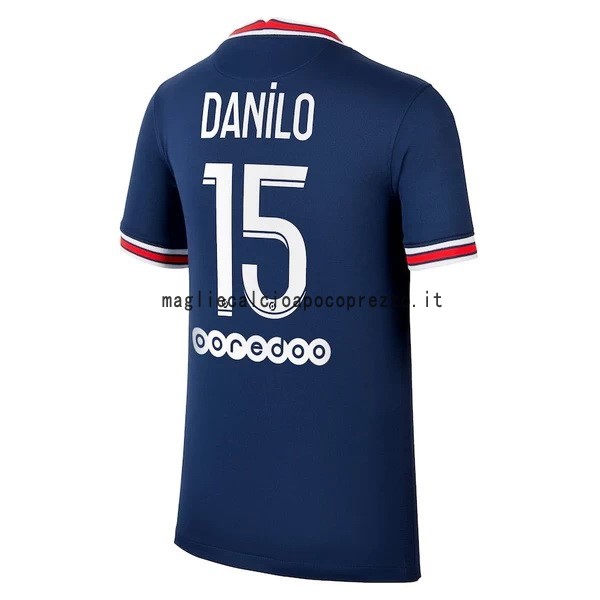 NO.15 Danilo Prima Maglia Paris Saint Germain 2021 2022 Blu