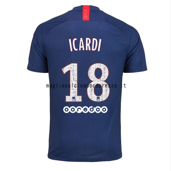 NO.18 Icardi Prima Maglia Paris Saint Germain 2019 2020 Blu