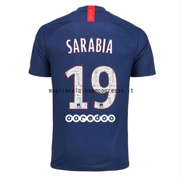 NO.19 Sarabia Prima Maglia Paris Saint Germain 2019 2020 Blu