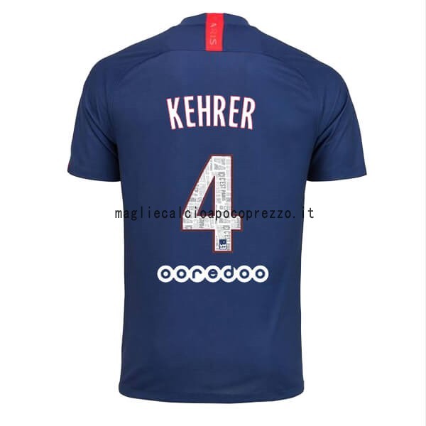 NO.4 Kehrer Prima Maglia Paris Saint Germain 2019 2020 Blu