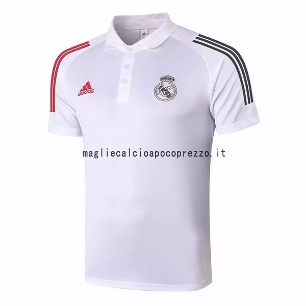 Polo Real Madrid 2020 2021 Bianco Rosso