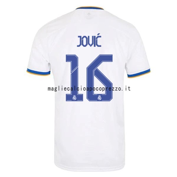 NO.16 Jović Prima Maglia Real Madrid 2021 2022 Bianco