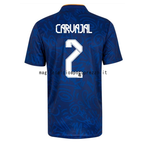 NO.2 Carvajal Seconda Maglia Real Madrid 2021 2022 Blu