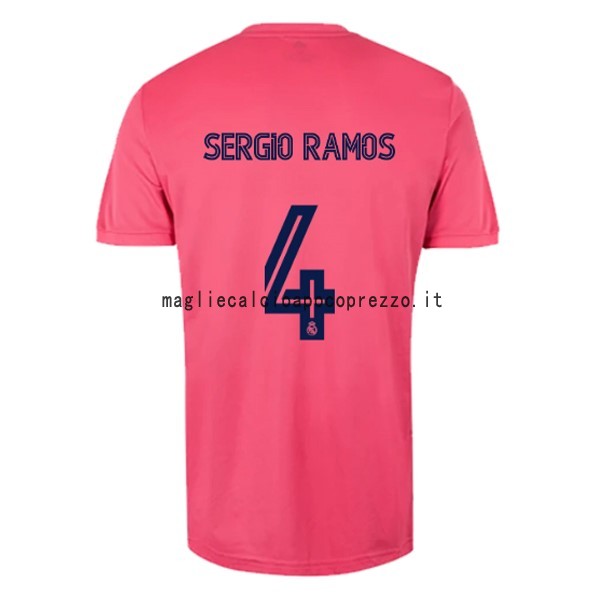 NO.4 Sergio Ramos Seconda Maglia Real Madrid 2020 2021 Rosa