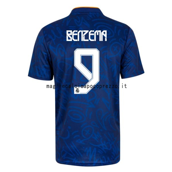 NO.9 Benzema Seconda Maglia Real Madrid 2021 2022 Blu