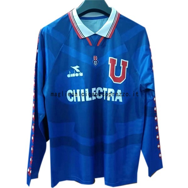 Prima Manica lunga Universidad De Cile Retro 1996 Blu