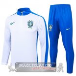 Set Completo Sudadera Formazione Brasilee 2024 Bianco Blu Set Completo Sudadera Formazione Brasilee 2024 Bianco Blu