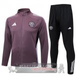 Set Completo Lunga Zip Giacca Manchester United 2025 2026 Purpureo Nero Set Completo Lunga Zip Giacca Manchester United 2025 2026 Purpureo Nero