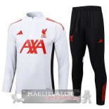 Set Completo Felpa Allenamento Formazione Liverpool 2025 2026 Bianco Rosso Nero Set Completo Felpa Allenamento Formazione Liverpool 2025 2026 Bianco Rosso Nero