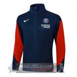 Lunga Zip Giacca Paris Saint Germain 2025 2026 Blu Navy Rosso Lunga Zip Giacca Paris Saint Germain 2025 2026 Blu Navy Rosso