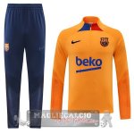 Barcellona Insieme Completo Arancione Blu Giacca 2022-23 E Barcellona Insieme Completo Arancione Blu Giacca 2022-23 E