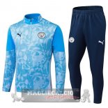 Set Completo Felpa Allenamento Formazione Manchester City 2025 2026 Blu Grigio Set Completo Felpa Allenamento Formazione Manchester City 2025 2026 Blu Grigio