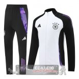 Set Completo Lunga Zip Giacca Germania 2025 Bianco Nero Purpureo Set Completo Lunga Zip Giacca Germania 2025 Bianco Nero Purpureo