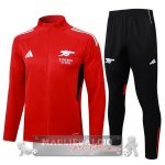 Set Completo Lunga Zip Giacca Arsenal 2025 2026 Rosso Nero Set Completo Lunga Zip Giacca Arsenal 2025 2026 Rosso Nero