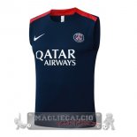 Maglia Senza Maniche Formazione Paris Saint Germain 2025 2026 Blu Navy Rosso Maglia Senza Maniche Formazione Paris Saint Germain 2025 2026 Blu Navy Rosso