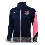 Lunga Zip Giacca Barcelona 2025 2026 Blu Navy Rosa Lunga Zip Giacca Barcelona 2025 2026 Blu Navy Rosa