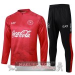 Set Completo Sudadera Formazione Bambino Napoli 2024 2025 Rosso i Nero Set Completo Sudadera Formazione Bambino Napoli 2024 2025 Rosso i Nero