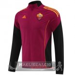 Giacca a vento AS Roma 2025-2026 Rosso Nero Giacca a vento AS Roma 2025-2026 Rosso Nero