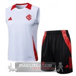 Set Completo Maglia Senza Maniche Formazione Internacional 2025 2026 Bianco Nero Set Completo Maglia Senza Maniche Formazione Internacional 2025 2026 Bianco Nero