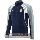 Lunga Zip Giacca Real Madrid 2025 2026 Blu Navy Grigio Lunga Zip Giacca Real Madrid 2025 2026 Blu Navy Grigio