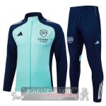 Set Completo Lunga Zip Giacca Arsenal 2025 2026 Verde Luce Blu Set Completo Lunga Zip Giacca Arsenal 2025 2026 Verde Luce Blu