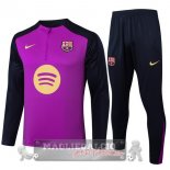 Set Completo Felpa Allenamento Formazione Barcelona 2025 2026 Purpureo Blu Navy Set Completo Felpa Allenamento Formazione Barcelona 2025 2026 Purpureo Blu Navy