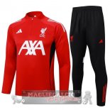 Set Completo Felpa Allenamento Formazione Liverpool 2025 2026 Rosso Bianco Nero Set Completo Felpa Allenamento Formazione Liverpool 2025 2026 Rosso Bianco Nero