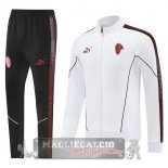 Set Completo Lunga Zip Giacca AC Milan 2025 2026 Bianco Nero Set Completo Lunga Zip Giacca AC Milan 2025 2026 Bianco Nero