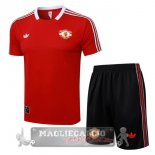Set Completo Maglia Formazione Manchester United 2025 2026 Rosso Nero Set Completo Maglia Formazione Manchester United 2025 2026 Rosso Nero