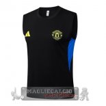 Maglia Formazione Senza Maniche Manchester United 2025 2026 Nero Blu Maglia Formazione Senza Maniche Manchester United 2025 2026 Nero Blu
