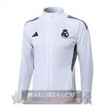 Lunga Zip Giacca Real Madrid 2025 2026 Bianco Lunga Zip Giacca Real Madrid 2025 2026 Bianco