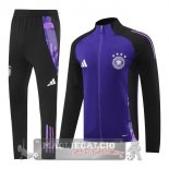 Set Completo Lunga Zip Giacca Germania 2025 Purpureo Nero Set Completo Lunga Zip Giacca Germania 2025 Purpureo Nero