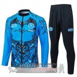 Set Completo Lunga Zip Giacca Bambino Napoli 2025 2026 Blu Nero Set Completo Lunga Zip Giacca Bambino Napoli 2025 2026 Blu Nero