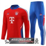 Bayern Monaco Insieme Completo Rosso Blu Bambino Giacca Lunga Zip 2023-24 Bayern Monaco Insieme Completo Rosso Blu Bambino Giacca Lunga Zip 2023-24