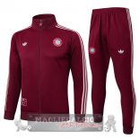 Set Completo Lunga Zip Giacca Bayern Munich 2025 2026 Borgogna Bianco Set Completo Lunga Zip Giacca Bayern Munich 2025 2026 Borgogna Bianco