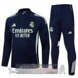 Set Completo Felpa Allenamento Formazione Real Madrid 2025 2026 Blu Navy Set Completo Felpa Allenamento Formazione Real Madrid 2025 2026 Blu Navy