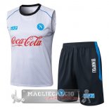 Set Completo Maglia Senza Maniche Formazione Napoli 2025 2026 Bianco Rosso Blu Set Completo Maglia Senza Maniche Formazione Napoli 2025 2026 Bianco Rosso Blu