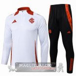 Set Completo Felpa Allenamento Formazione Internacional 2025 2026 Bianco Nero Set Completo Felpa Allenamento Formazione Internacional 2025 2026 Bianco Nero