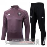 Set Completo Lunga Zip Giacca Manchester United 2025 2026 Purpureo Nero Set Completo Lunga Zip Giacca Manchester United 2025 2026 Purpureo Nero