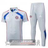 Bayern Monaco Grigio Blu Set Completo Maglia POLO 2025 2026 Bayern Monaco Grigio Blu Set Completo Maglia POLO 2025 2026