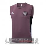 Maglia Formazione Senza Maniche Manchester United 2025 2026 Purpureo Maglia Formazione Senza Maniche Manchester United 2025 2026 Purpureo