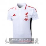 Liverpool Bianco Rosso Maglia POLO 2025 2026 Liverpool Bianco Rosso Maglia POLO 2025 2026