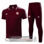 Bayern Monaco Borgogna Set Completo Maglia POLO 2025 2026 Bayern Monaco Borgogna Set Completo Maglia POLO 2025 2026